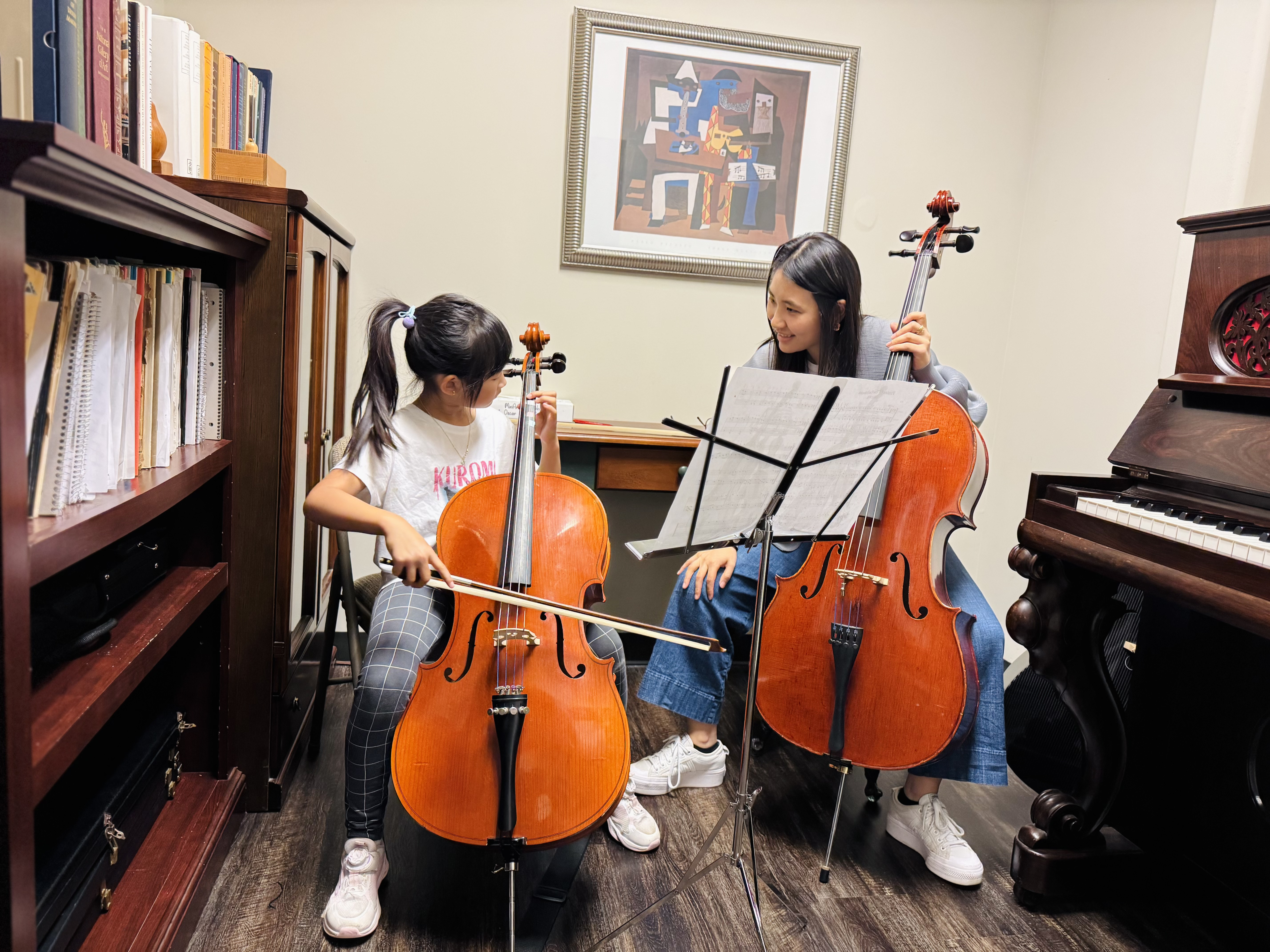 Music students in a class